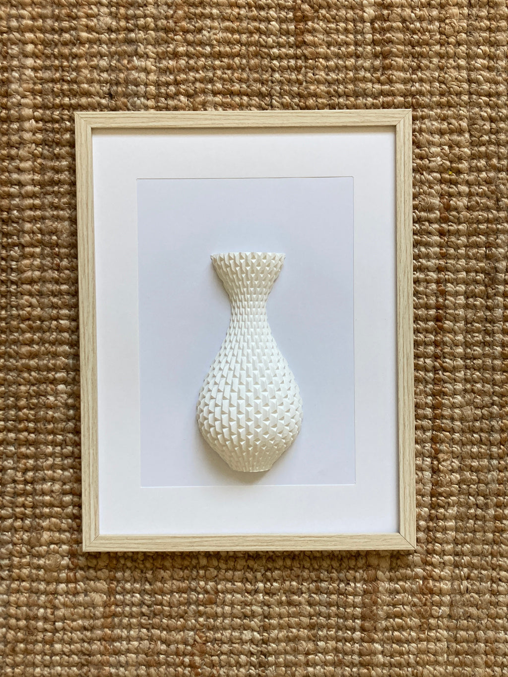 3D obraz Váza s geometrickým vzorom – moderná nástenná dekorácia 20×30 cm
