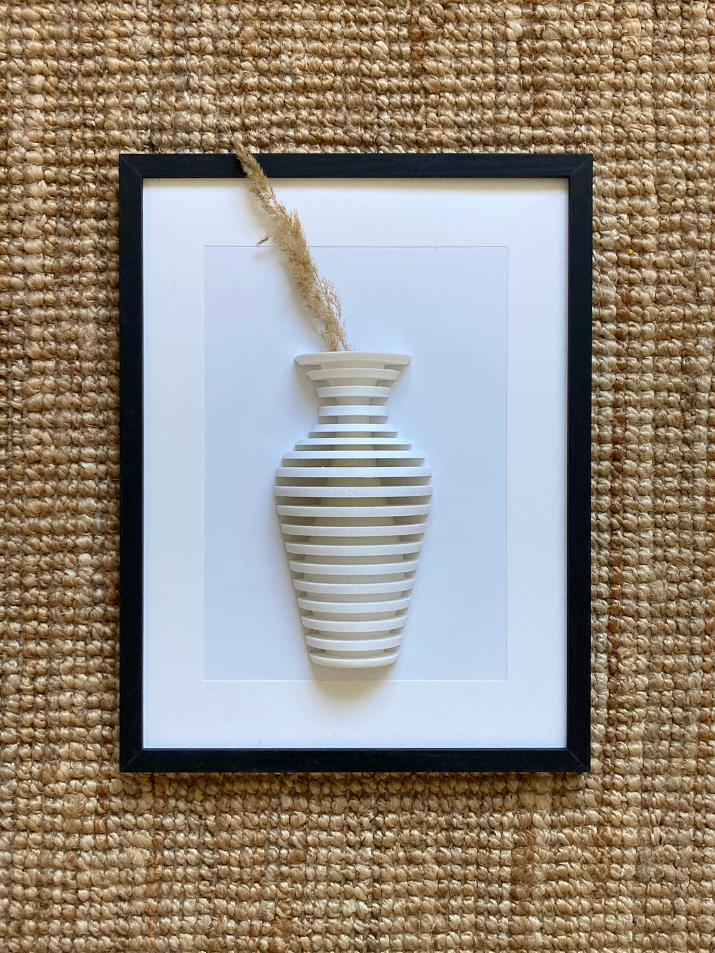 3D obraz Váza – reliéfna dekorácia na stenu 30×40 cm | Ručne vyrobený, minimalistický