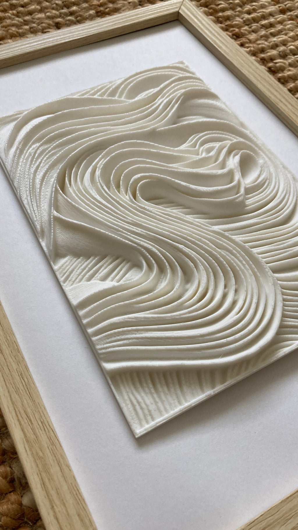 Moderný 3D abstraktný obraz – vlny, dekorácia na stenu 20 × 30 cm