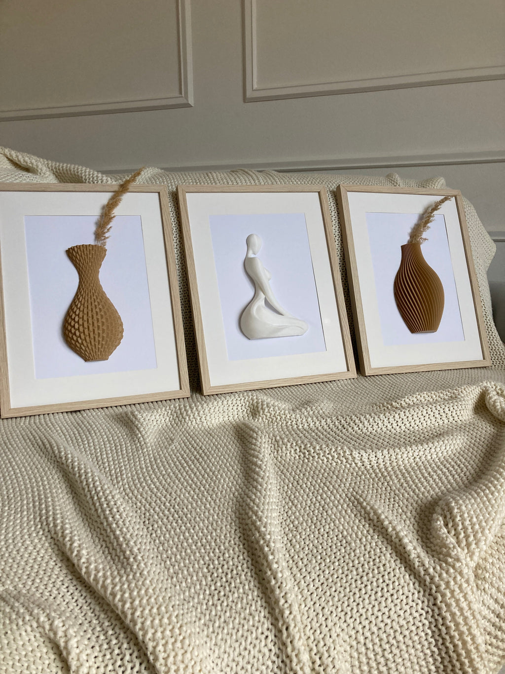3D obraz Váza s rebrovaným vzorom | 20×30 cm dekorácia do obývačky