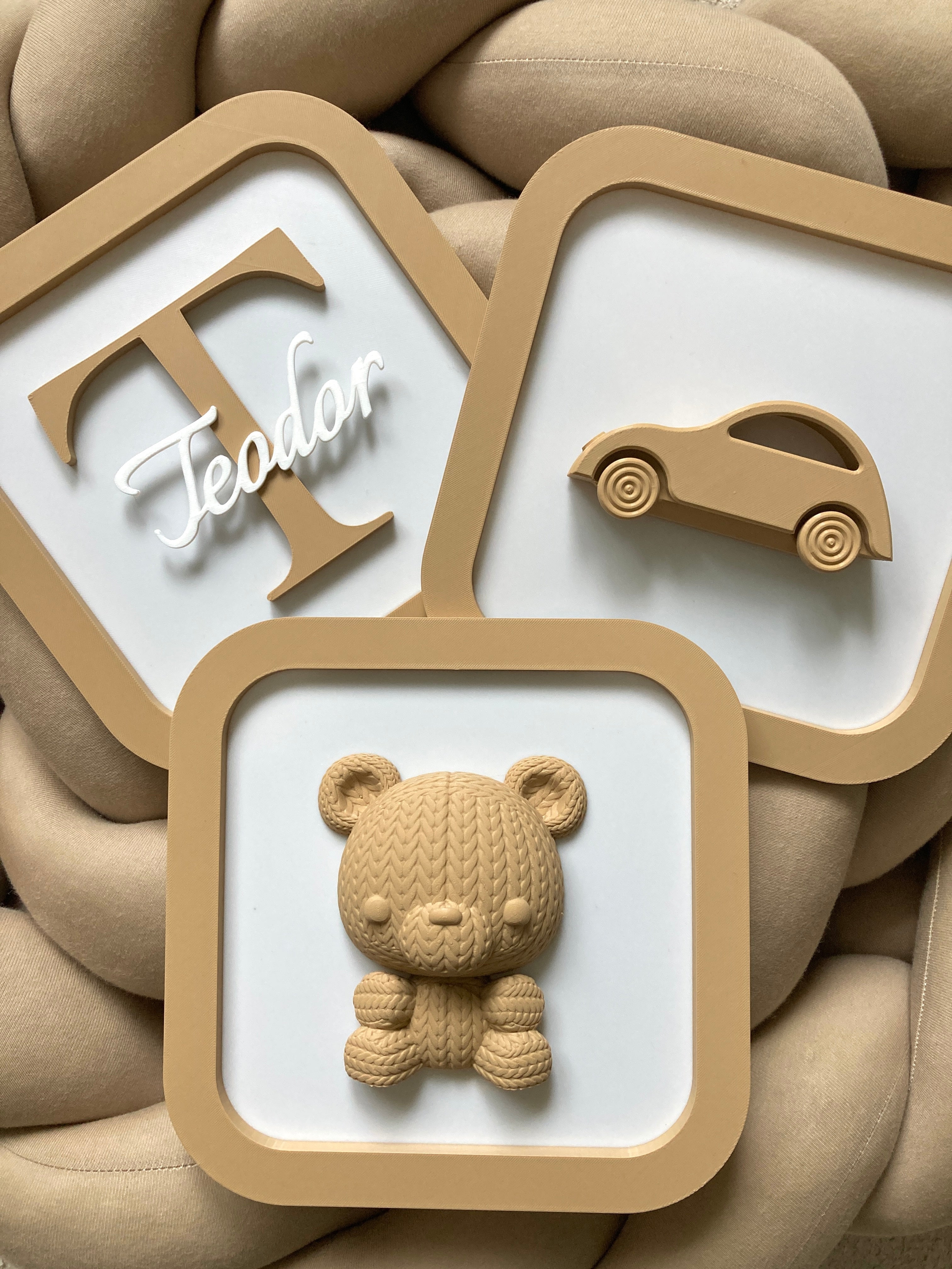 Personalizovaný 3D set dekorácií do detskej izby – výber motívov podľa vás | Voliteľná farba