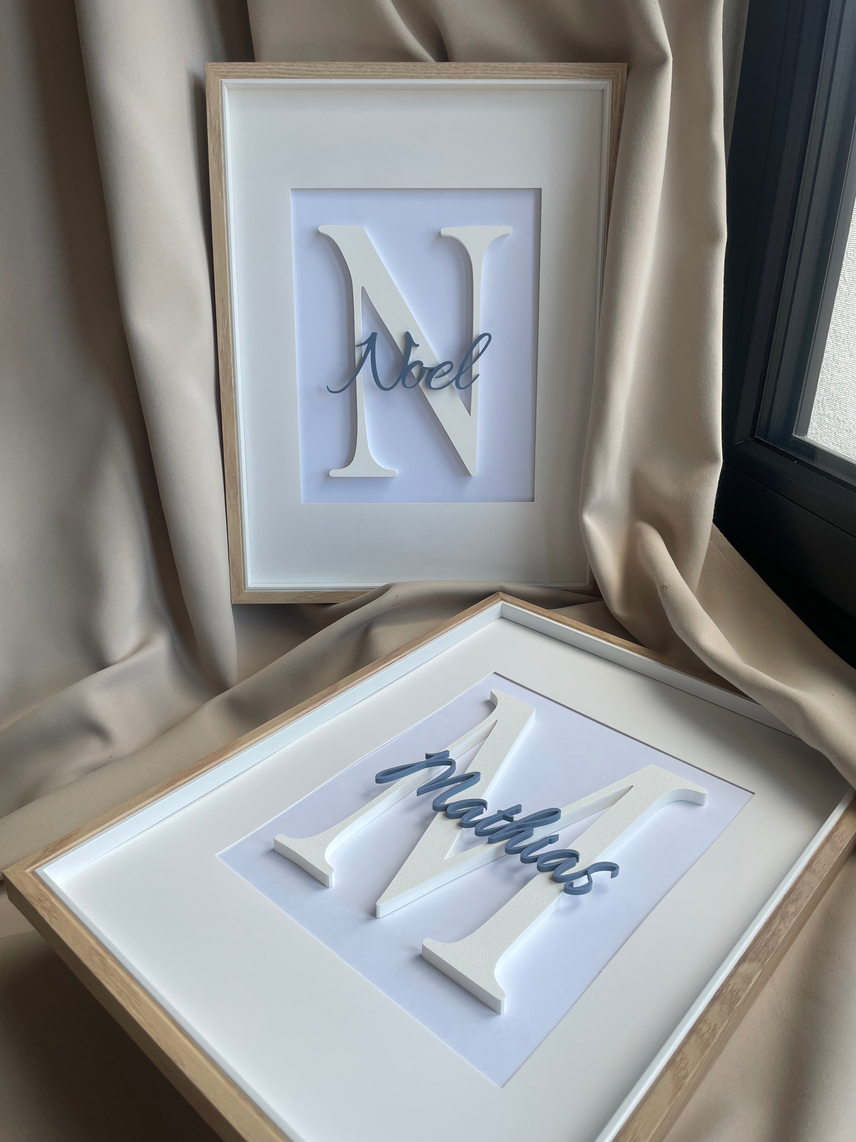 Personalizovaný 3D obraz s menom a iniciálou 30×40 cm – darček na mieru