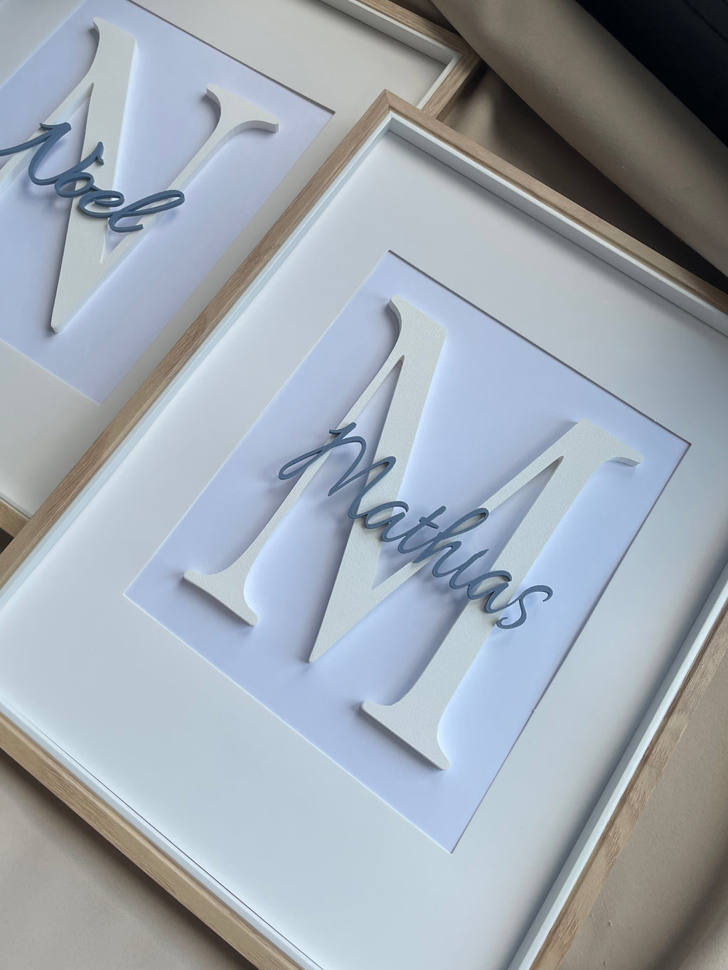 Personalizovaný 3D obraz s menom a iniciálou 30×40 cm – darček na mieru