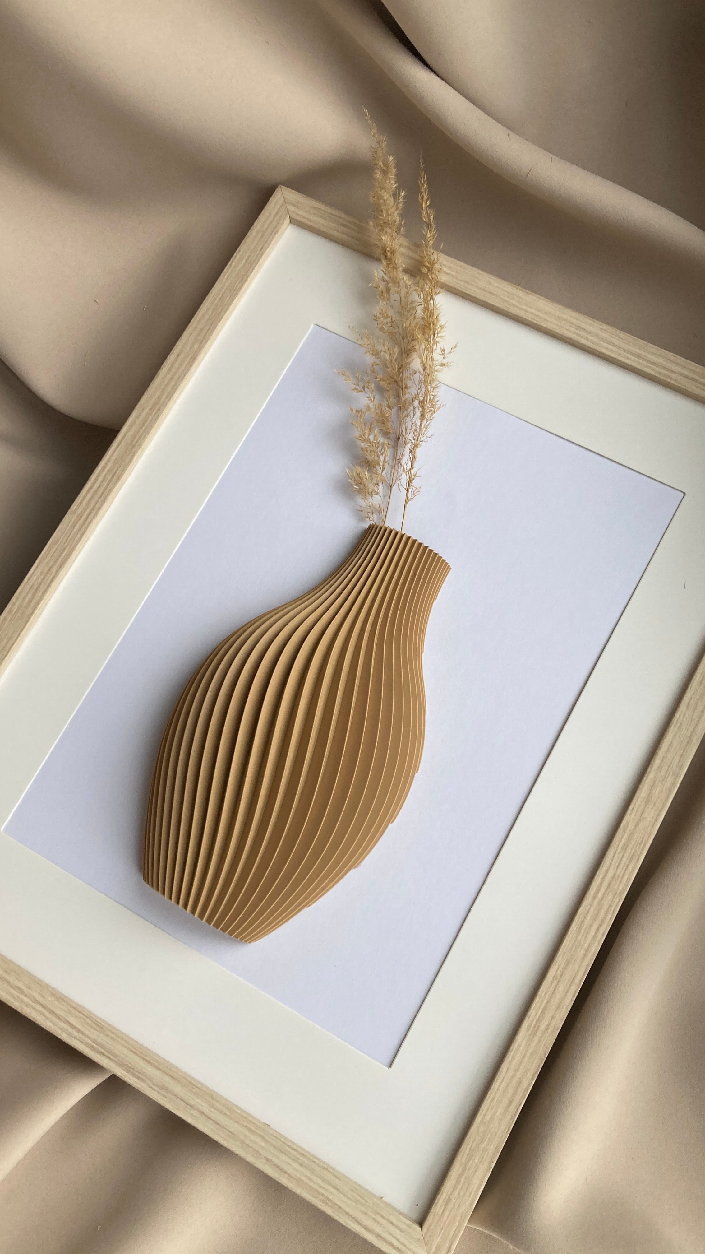 3D obraz Váza s rebrovaným vzorom | 20×30 cm dekorácia do obývačky