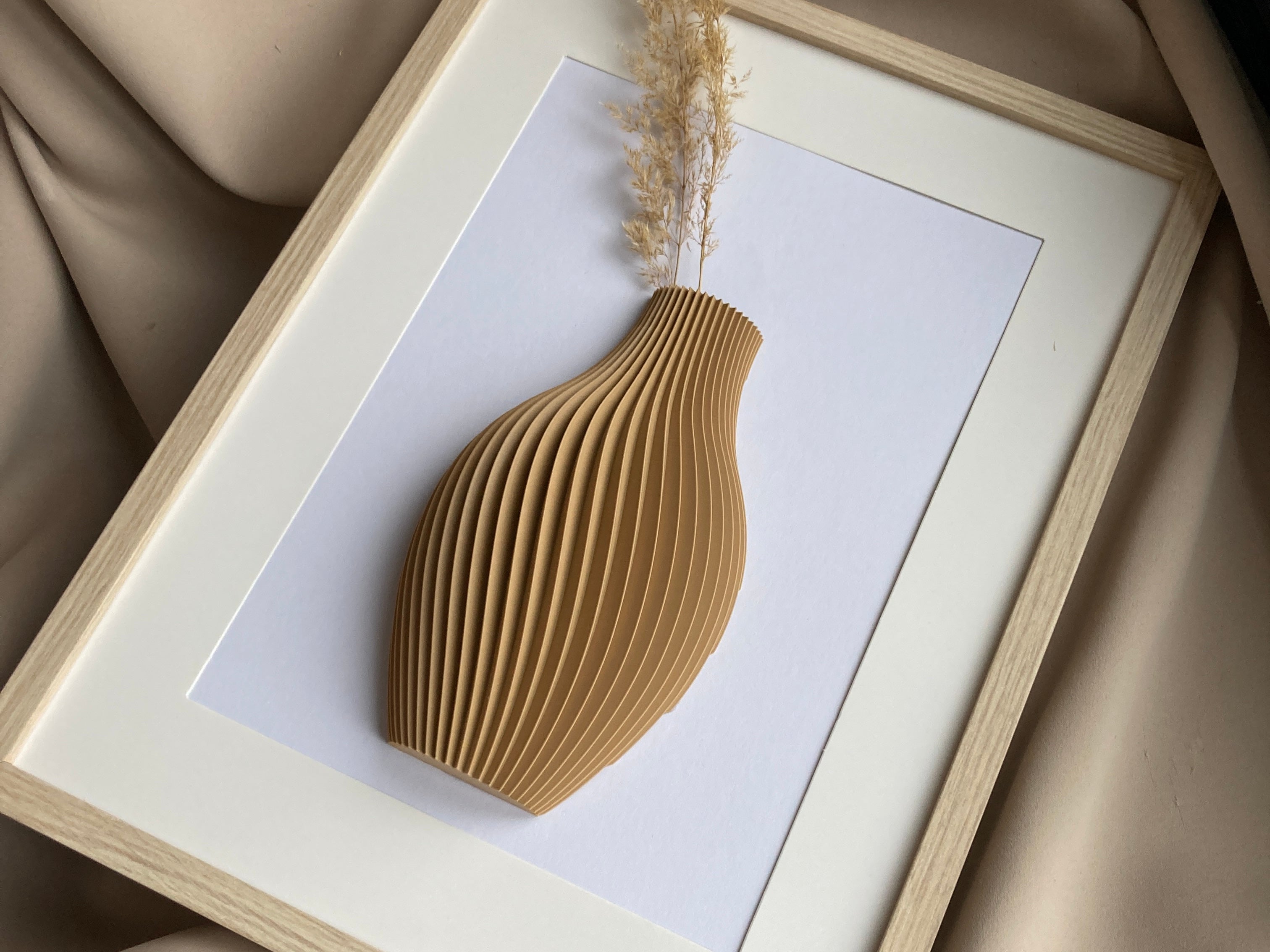 3D obraz Váza s rebrovaným vzorom | 20×30 cm dekorácia do obývačky
