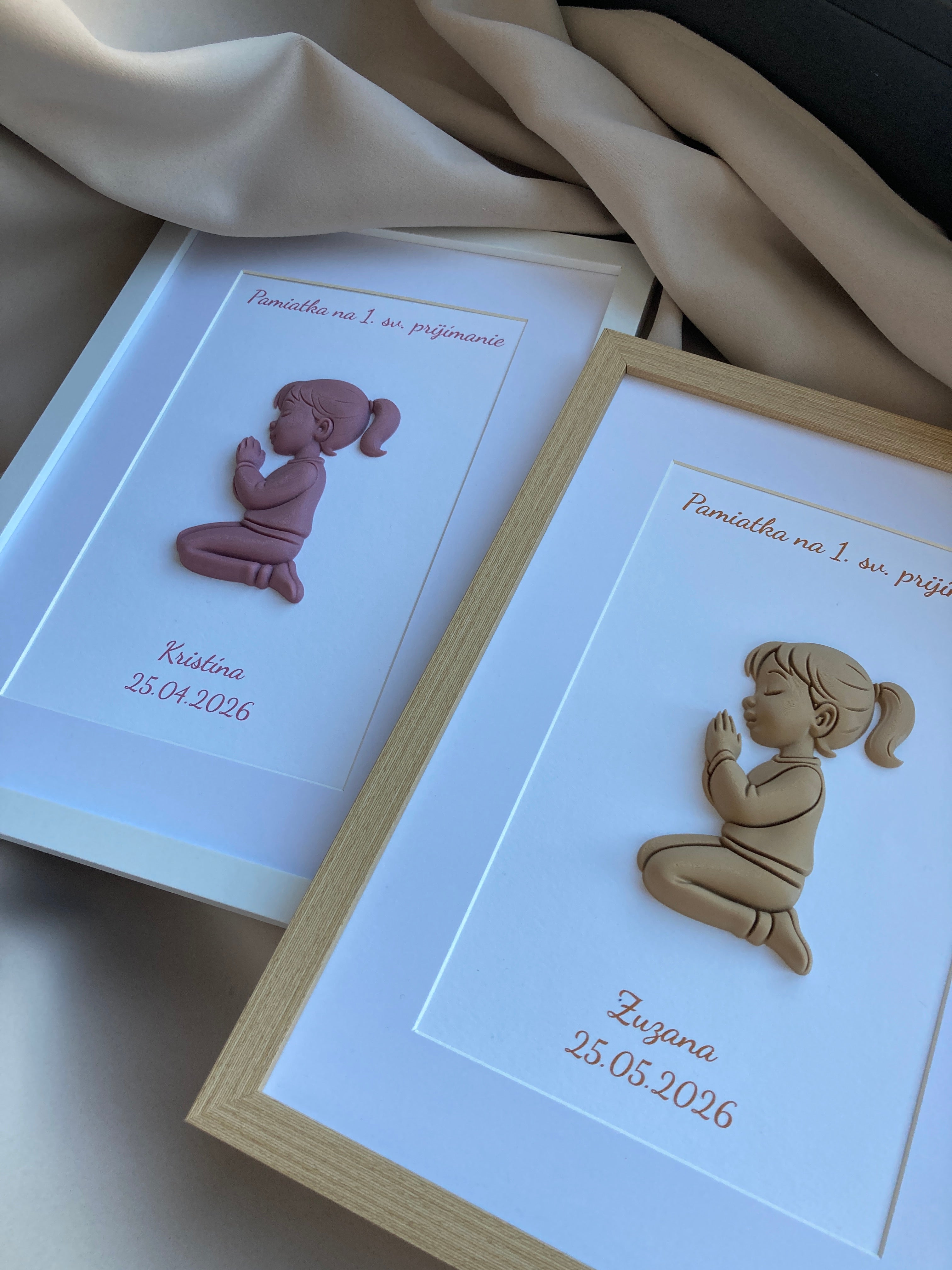 Personalizovaný 3D obraz na 1. sväté prijímanie | Darček pre dievčatko aj chlapčeka | 21×30 cm