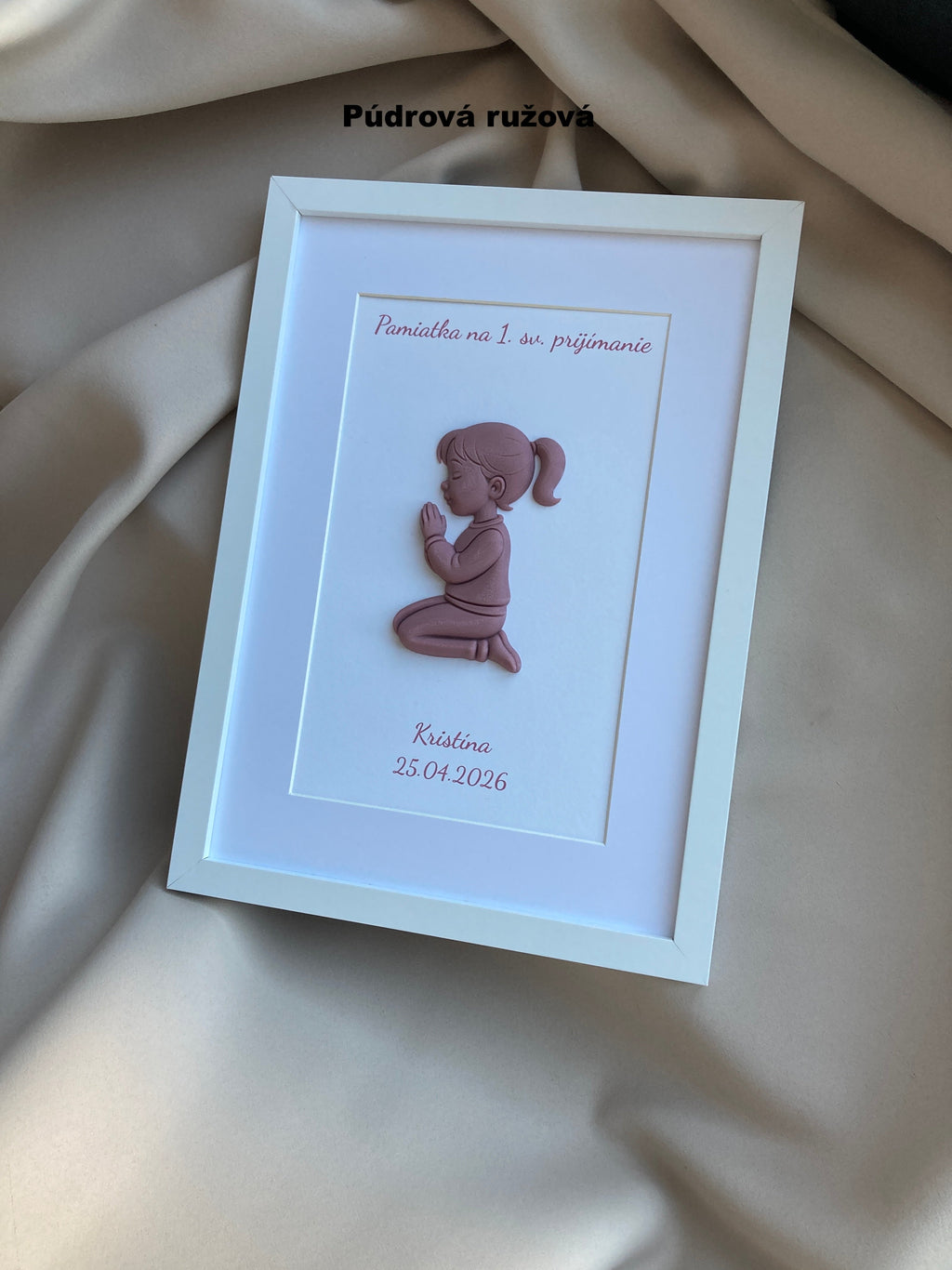 Personalizovaný 3D obraz na 1. sväté prijímanie | Darček pre dievčatko aj chlapčeka | 21×30 cm