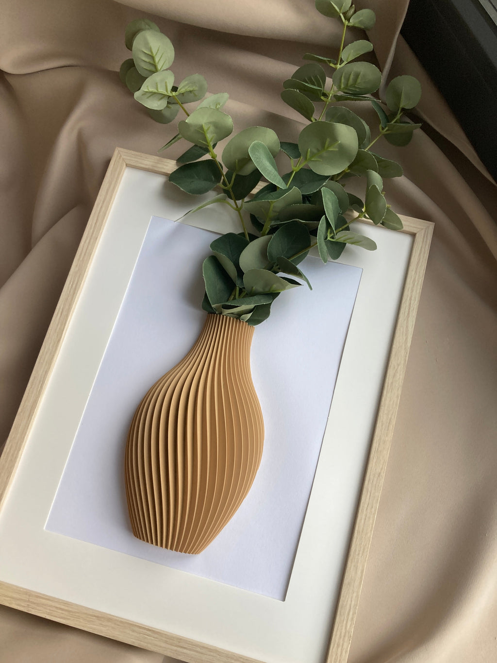 3D obraz Váza s rebrovaným vzorom | 20×30 cm dekorácia do obývačky