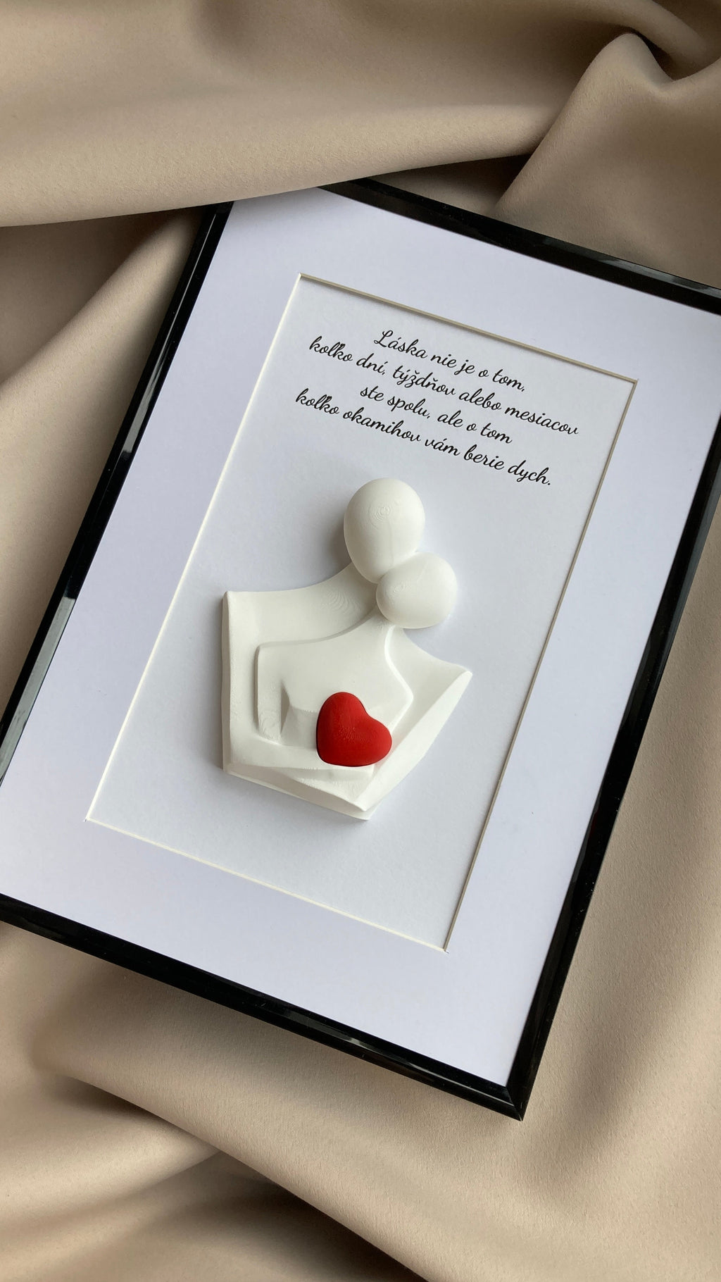 Personalizovaný 3D obraz so srdiečkom | Darček na svadbu, výročie, Valentína | 21×30 cm