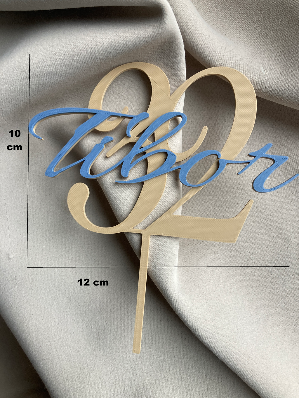 Zápich na tortu s číslom a menom – personalizovaná dekorácia | 3D-Art.sk