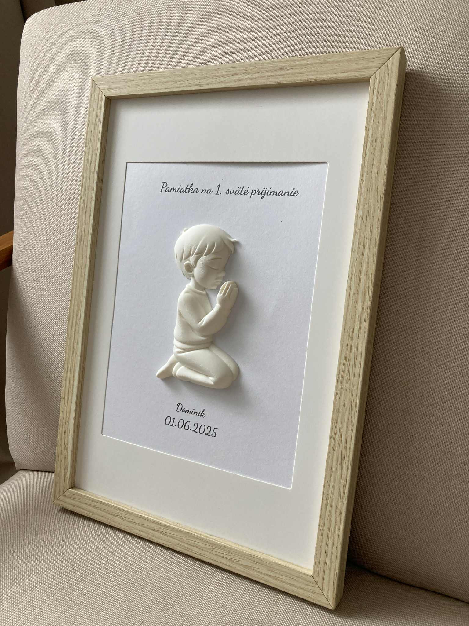 Personalizovaný 3D obraz na 1. sväté prijímanie | Darček pre dievčatko aj chlapčeka | 21×30 cm
